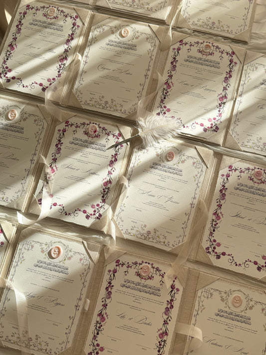 Set Certificat & Livret de mariage