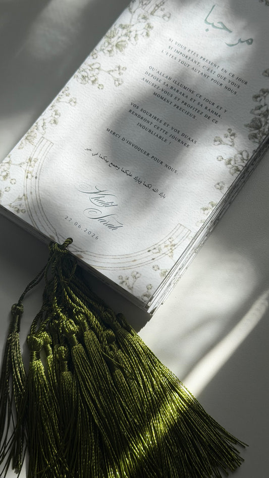 Carte de remerciement - Jardin arabesque