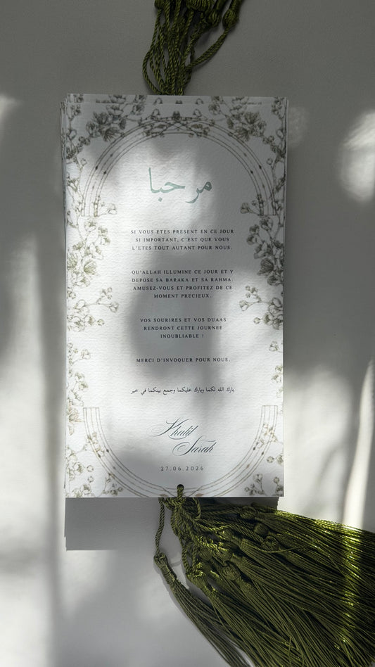 Carte de remerciement - Jardin arabesque