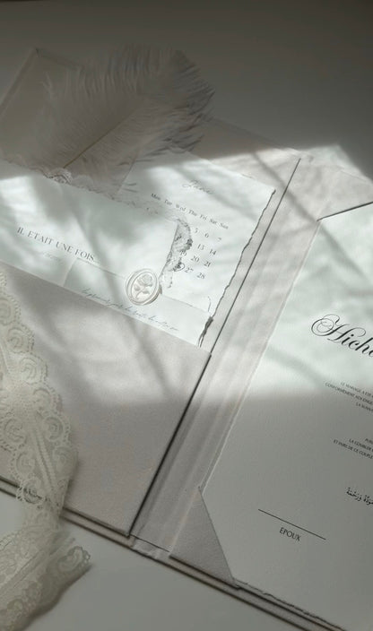 L'Ecrin Minimaliste - Set certificat & livret de mariage religieux