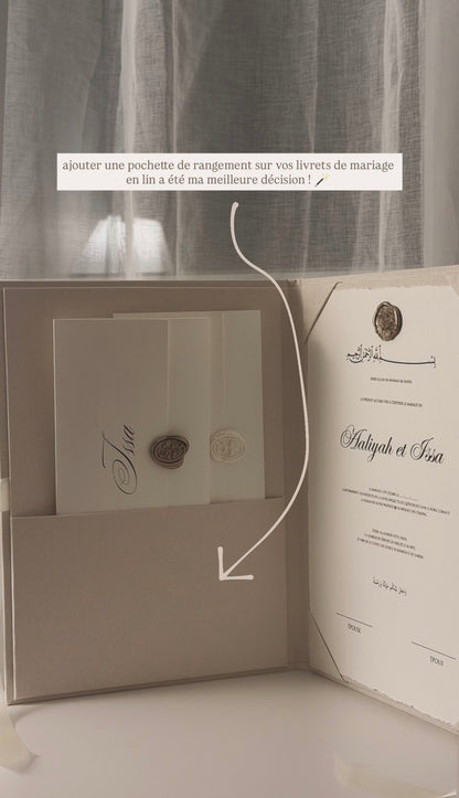 L'écrin Classique - Set certificat & livret de mariage religieux