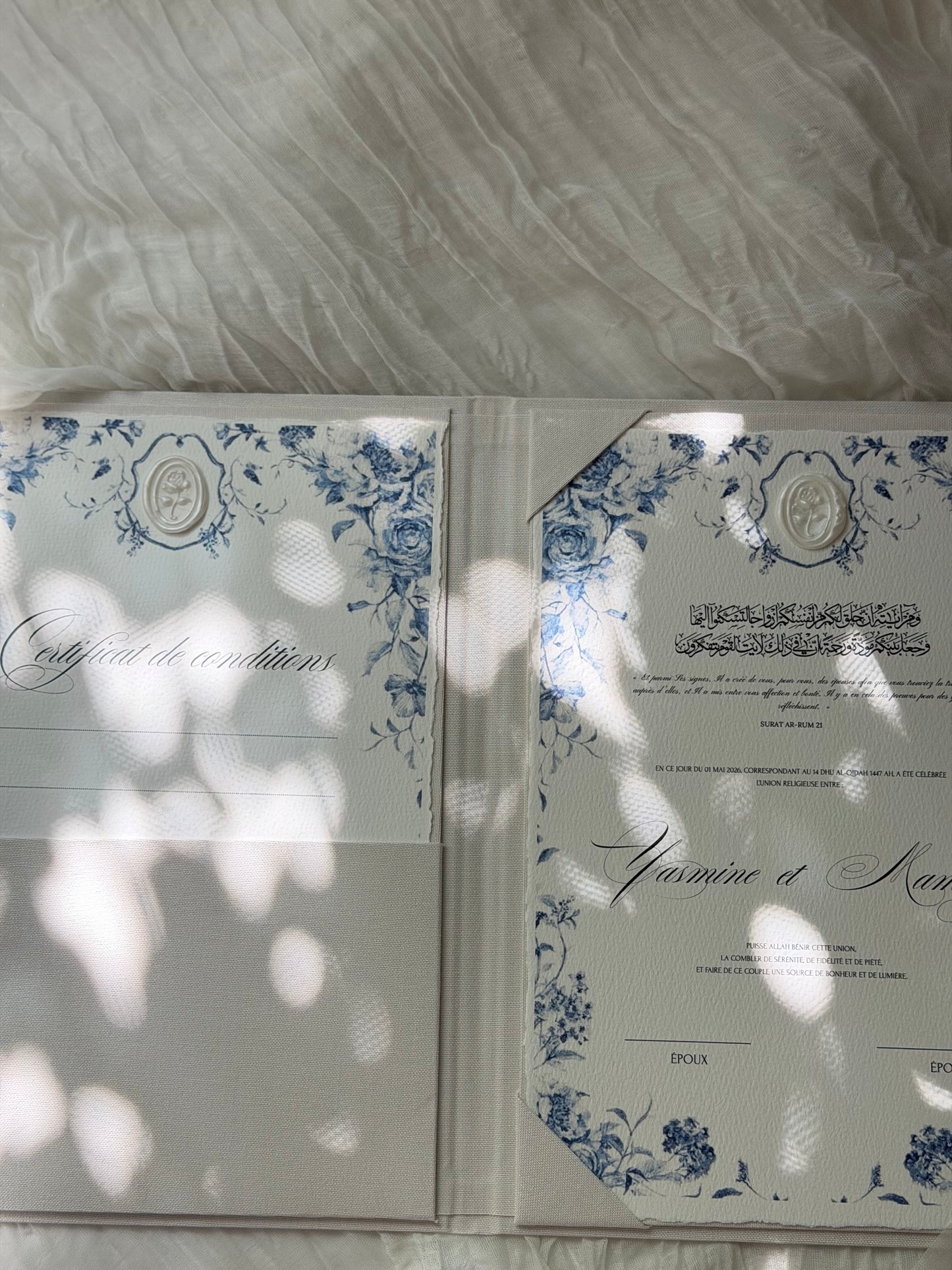 Feuille de conditions - Mariage religieux