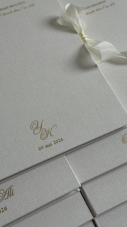 L'écrin Classique - Set certificat & livret de mariage religieux