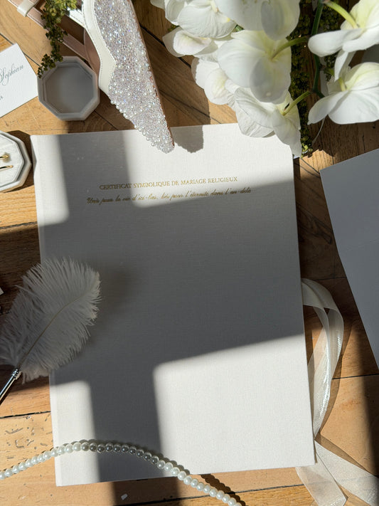 Livret de mariage en lin