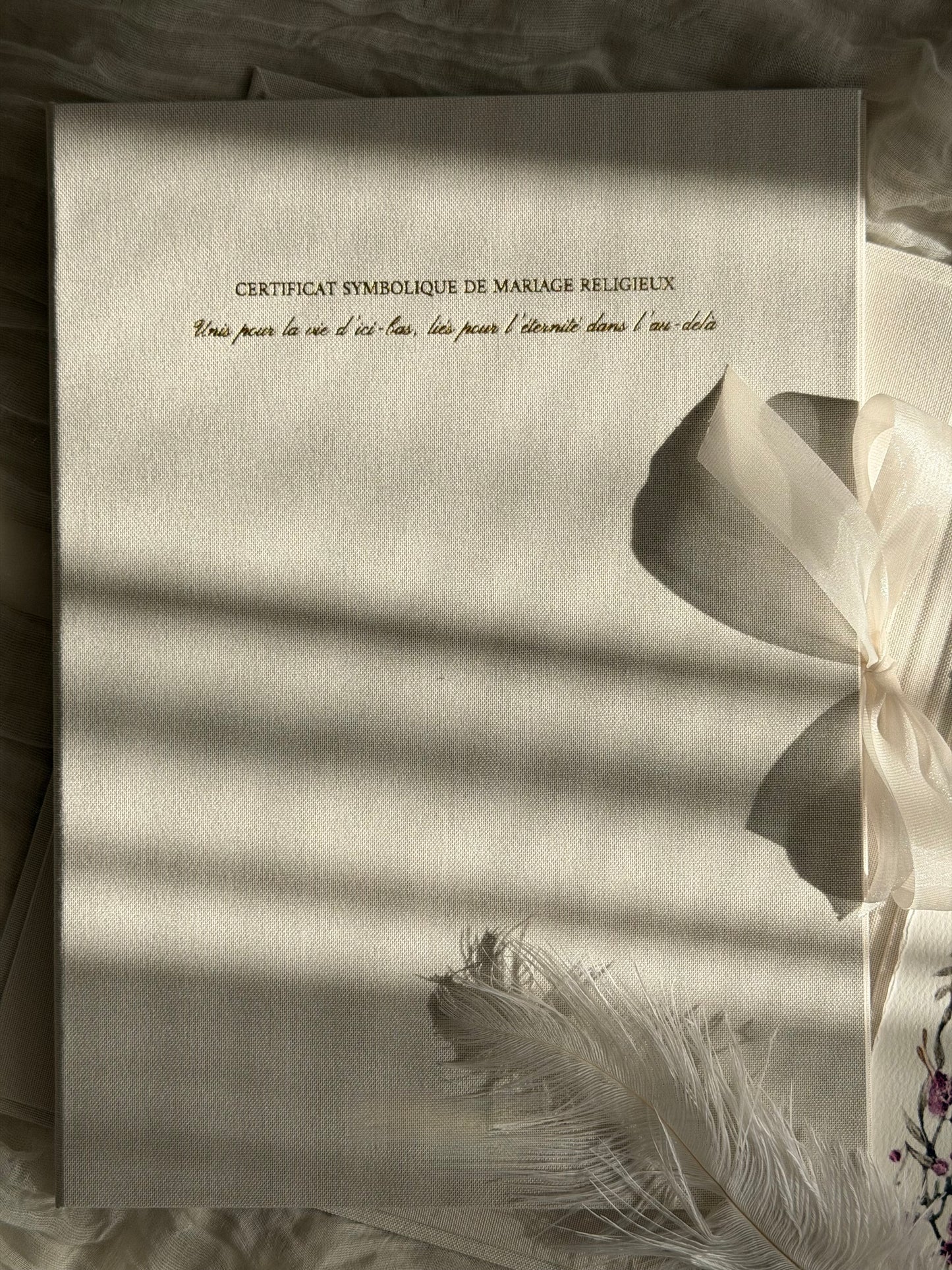 L'écrin Classique - Set certificat & livret de mariage religieux