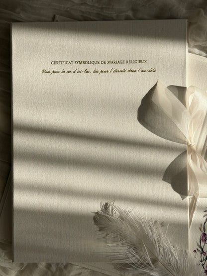 L'écrin Classique - Set certificat & livret de mariage religieux