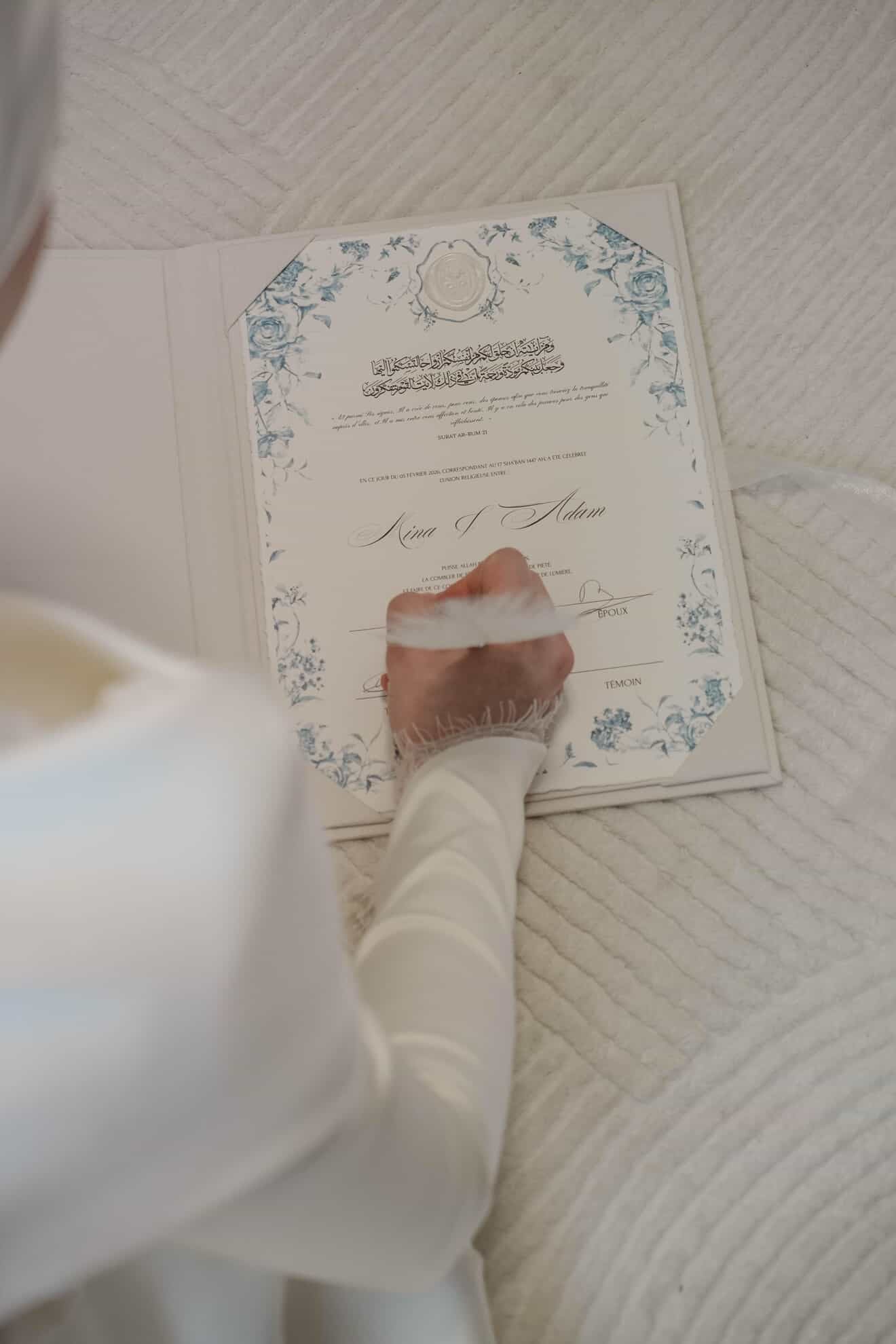 Certificat de mariage