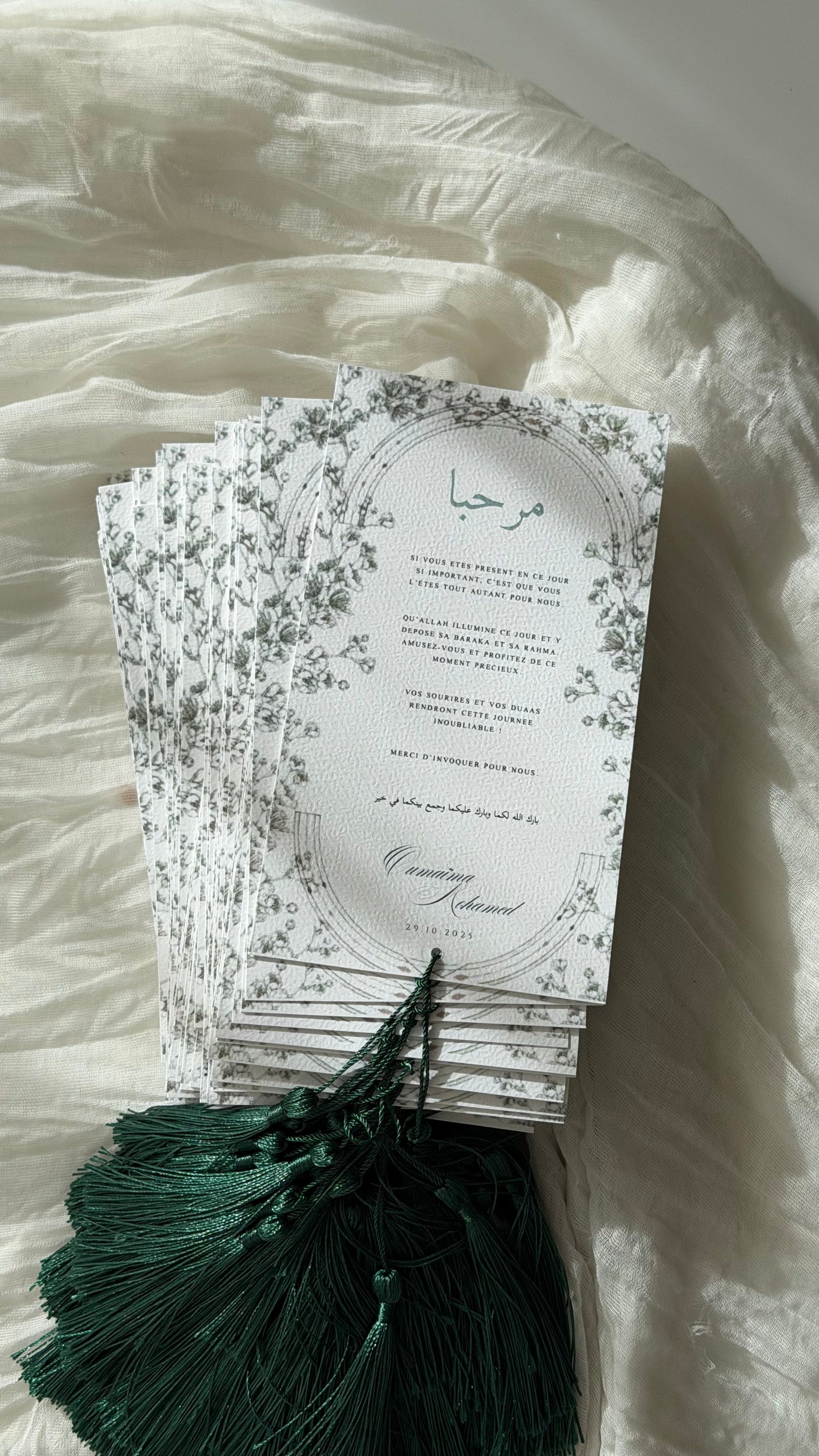 Carte de remerciement - Jardin arabesque