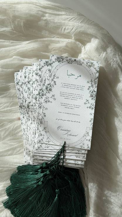 Carte de remerciement - Jardin arabesque