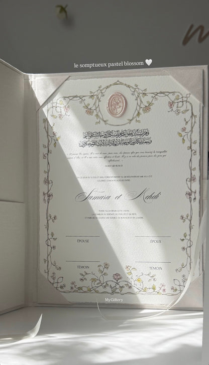 L'écrin Classique - Set certificat & livret de mariage religieux