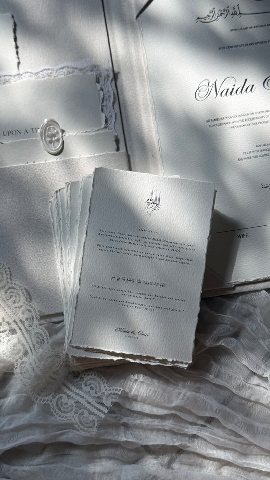 Carte de remerciement - Papier coton