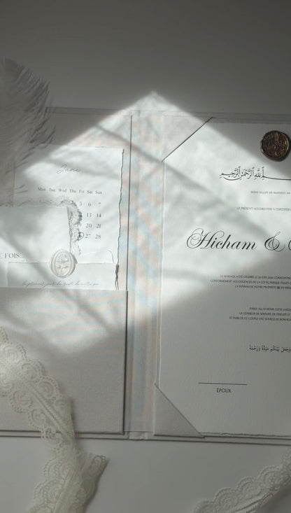 L'Ecrin Minimaliste - Set certificat & livret de mariage religieux