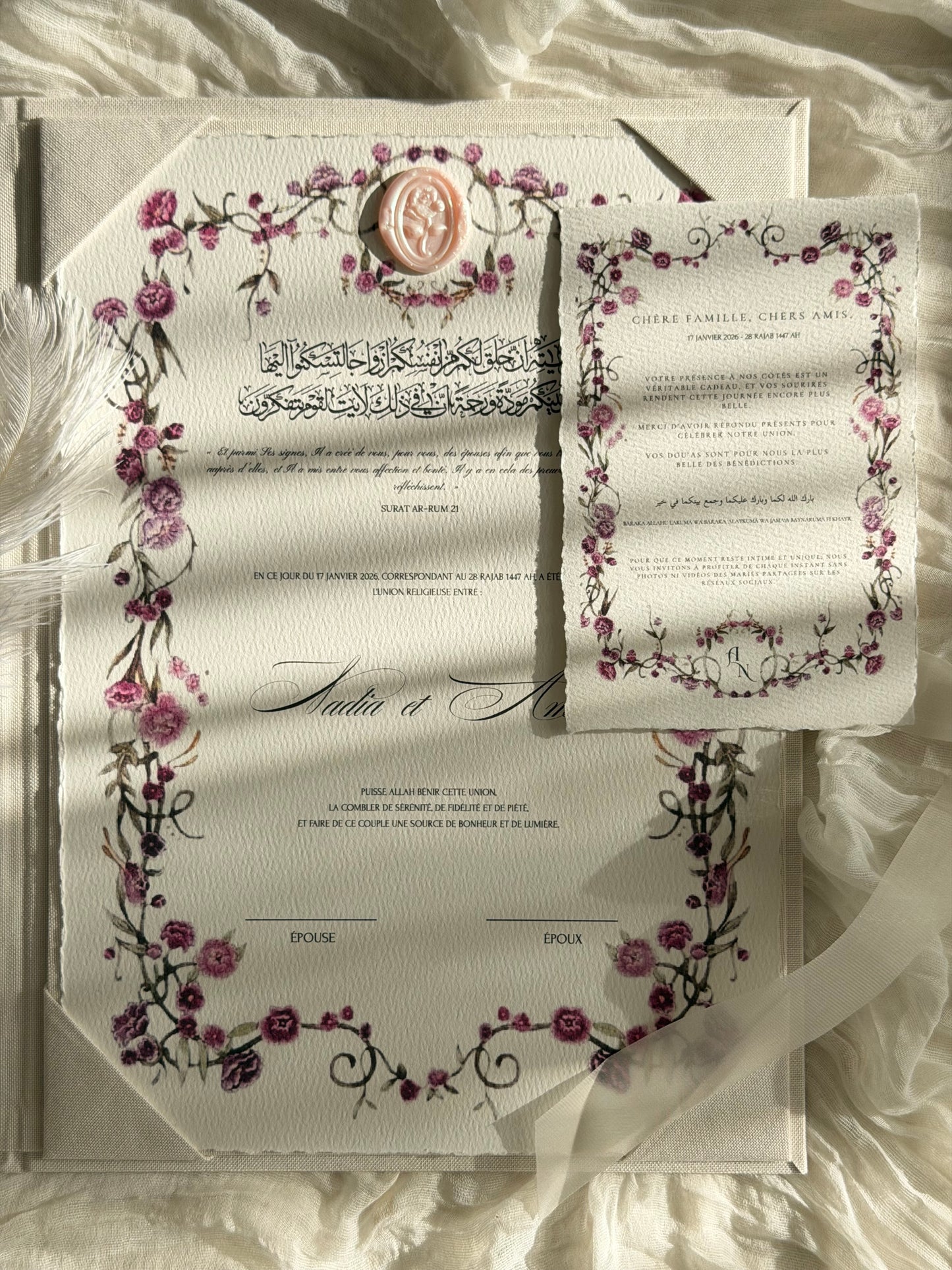 Certificat de mariage