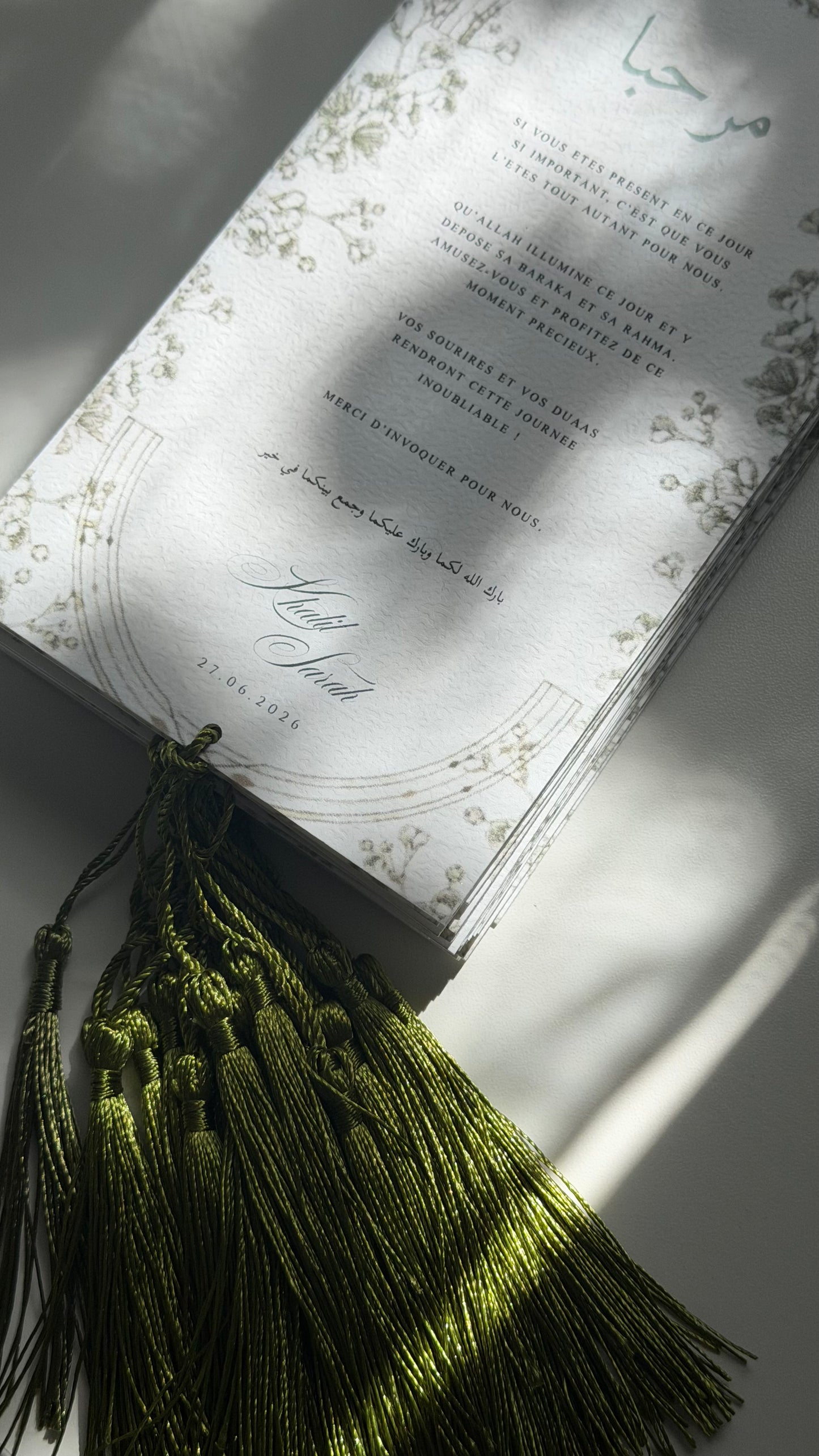 Carte de remerciement - Jardin arabesque
