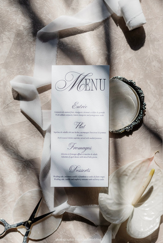 Menu de mariage
