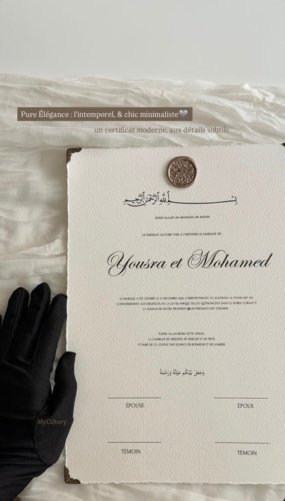 L'écrin Classique - Set certificat & livret de mariage religieux