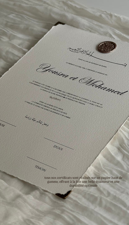 L'écrin Classique - Set certificat & livret de mariage religieux