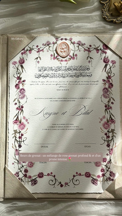 L'écrin Classique - Set certificat & livret de mariage religieux