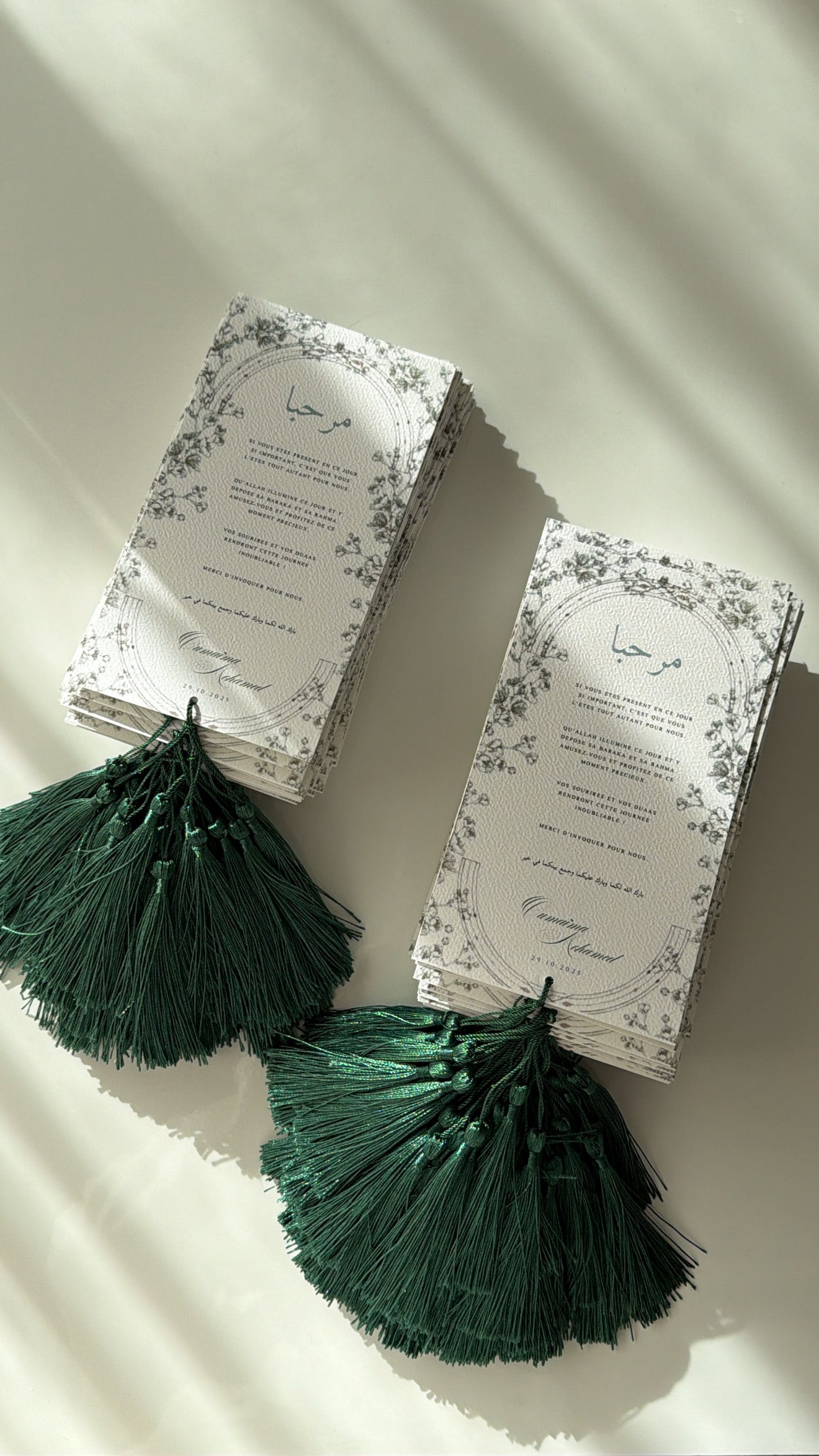 Carte de remerciement - Jardin arabesque
