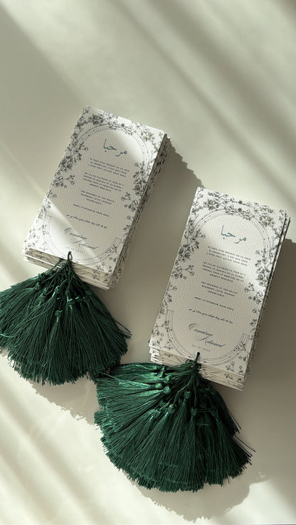 Carte de remerciement - Jardin arabesque