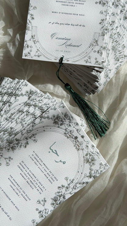 Carte de remerciement - Jardin arabesque
