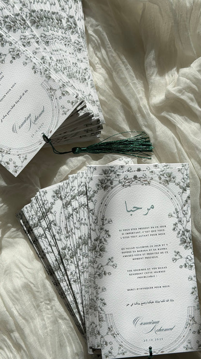 Carte de remerciement - Jardin arabesque